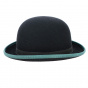 Melon Hat Zeleno Wool Felt Black & Green - Traclet