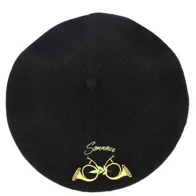 Beret Fantaisie Sonneur Laine Noir - Traclet Reference : 12452 | Chapellerie Traclet