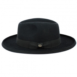 Laurent Black Fur Felt Homburg Hat - Traclet
