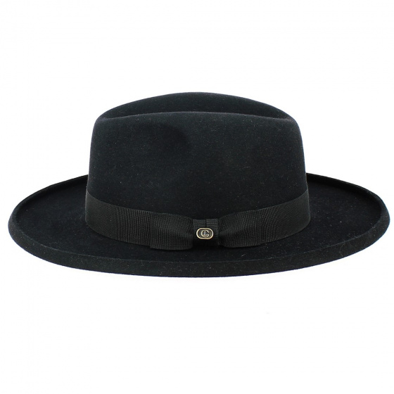 Laurent Black Fur Felt Homburg Hat - Traclet