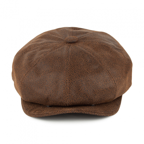 Casquette 8 Côtes Cuir Vieilli Casquette 8 Côtes Cuir Vieilli