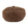 Flechet 8-panel vintage leather cap Reference: 827 | Chapellerie Traclet