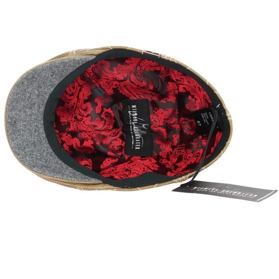 Michal Zechbauer Brown Leather Curved Cap - Mayser