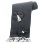 Eva Line Gray Polar Fleece Scarf - Traclet