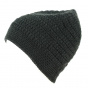 Black Acrylic Chunky Knit Beanie - Traclet