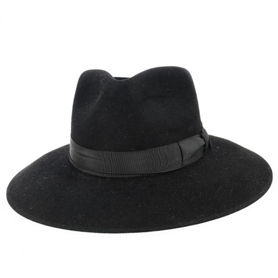 Chapeau Fedora Aristide Feutre Poil Noir - Fléchet