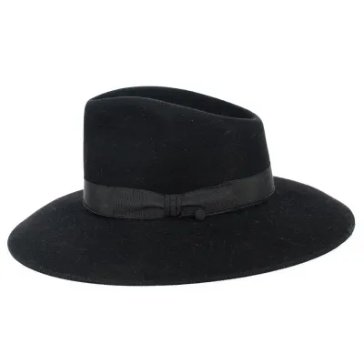 Aristide Felt Fur Fedora Hat in Black - Fléchet Reference: 12501 | Traclet Hat Shop