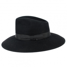 Aristide Felt Fur Fedora Hat in Black - Fléchet