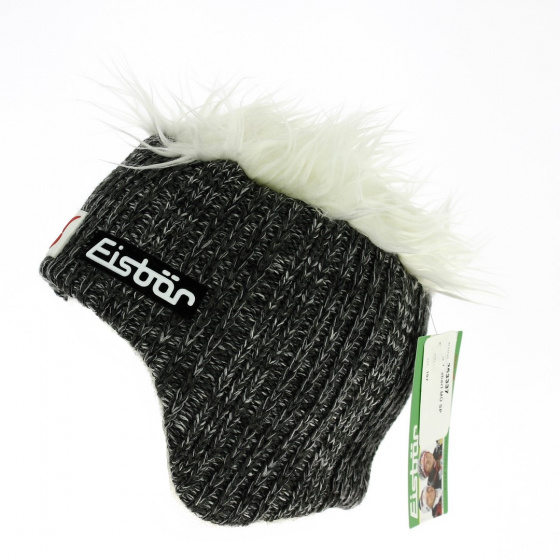 Grey Heather Wool Ear Flap Beanie Gisbert - Eisbär Grey Heather Wool Ear Flap Beanie Gisbert - Eisbär