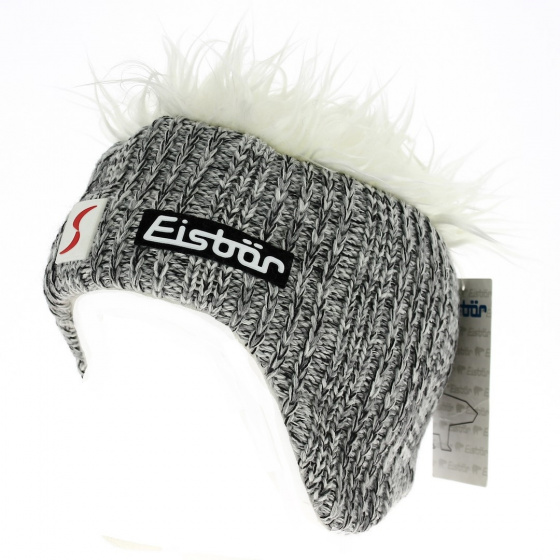 Light Grey Heathered Wool Ear Flap Beanie Gisbert - Eisbär
