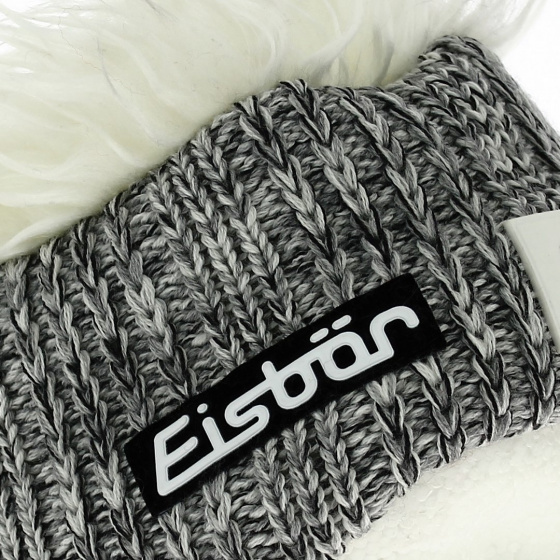 Light Grey Heathered Wool Ear Flap Beanie Gisbert - Eisbär