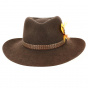 Brown Fur Felt Traveller Buffalo Hat - Broswell