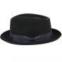 Homburg Occitan hat Black wool felt MontCapel- Traclet