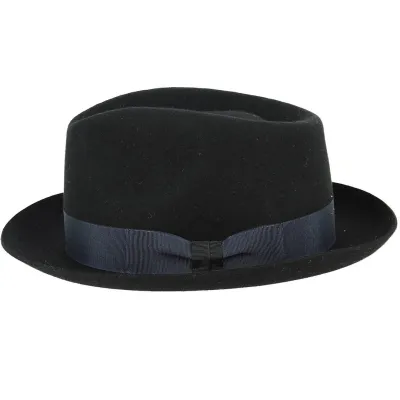 Chapeau Homburg Occitan Feutre Laine Noir - Traclet Reference : 12526 | Chapellerie Traclet