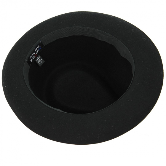 Chapeau Homburg Occitan Feutre Laine Noir MontCapel- Traclet