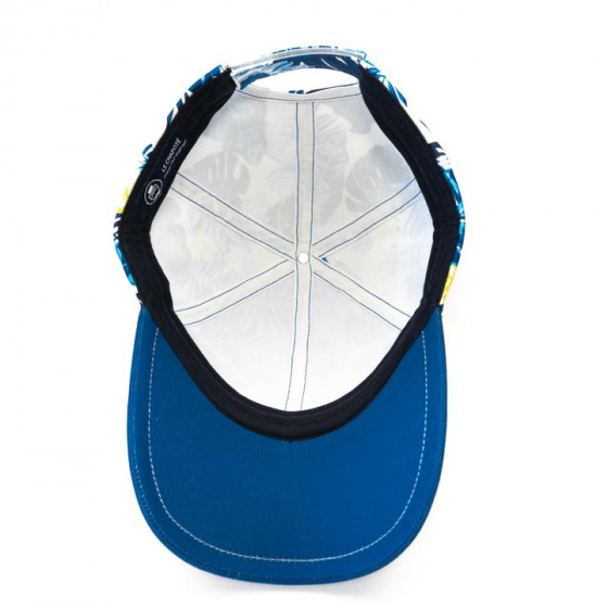 Blue Jungle Cotton Baseball Cap Blue - le Chapoté Paris