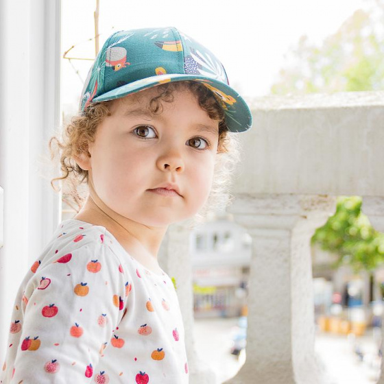 Kids' Green Cotton Sloth Baseball Cap - Le Chapoté Paris Kids' Green Cotton Sloth Baseball Cap - Le Chapoté Paris