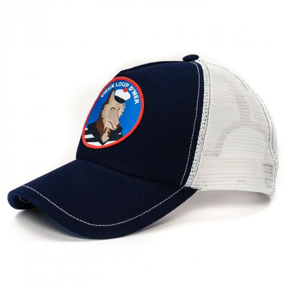 Vieux Loup D'Mer Coton Marine Trucker Cap - le Chapoté Paris