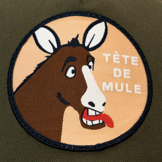Casquette Trucker Tête de Mule Coton Olive - le Chapoté Paris Casquette Trucker Tête de Mule Coton Olive - le Chapoté Paris