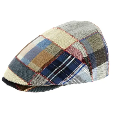 Mischelli Linen Patchwork Duck Bill Cap - Traclet Reference: 12539 | Traclet Hat Shop