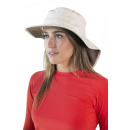 Beige Traveller Hat with Neck Guard - Soway