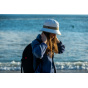 Amaury White & Beige Anti-UV Bucket Hat - Soway