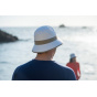 Amaury White & Beige Anti-UV Bucket Hat - Soway