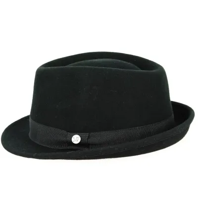 Chapeau Trilby Stalingrad Feutre Laine Noir- Fléchet Reference : 12541 | Chapellerie Traclet