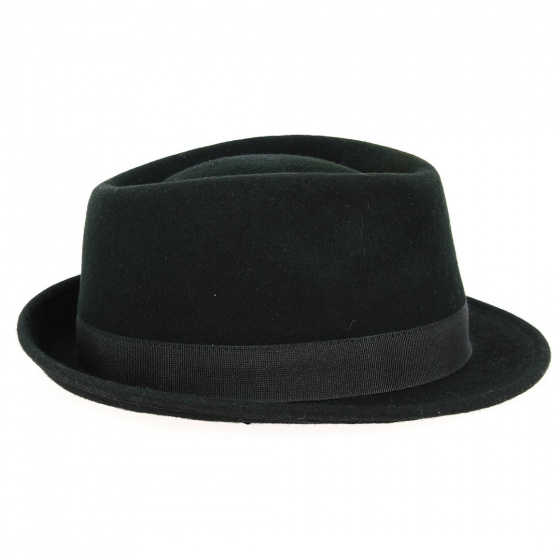Chapeau Trilby Stalingrad Feutre Laine Noir- Fléchet