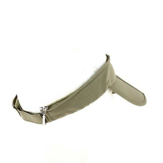 Large Visor Anti-UV & Waterproof Khaki Cap - Aussie Apparel