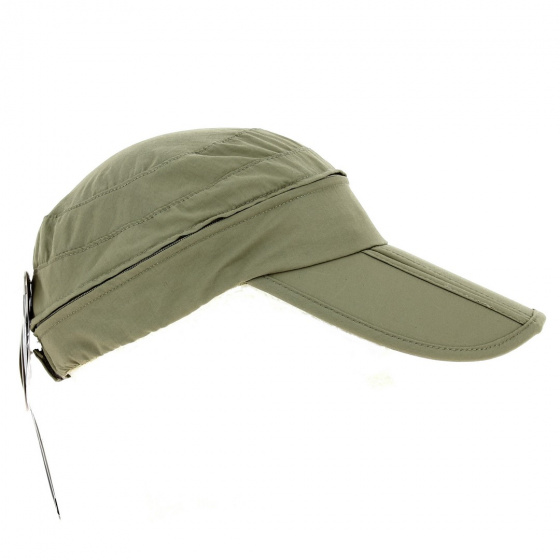 Large Visor Anti-UV & Waterproof Khaki Cap - Aussie Apparel