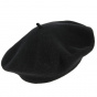 Black Wool Ornament Basque Beret - Flechet