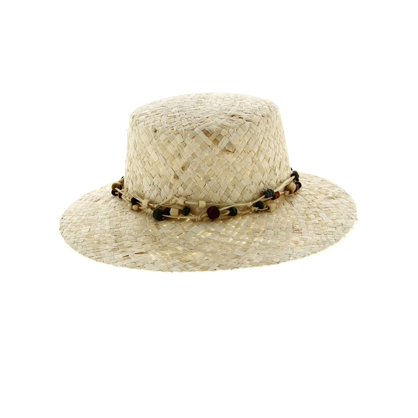 Sandrine Natural Straw Visor Cap - Traclet Reference: 12551 | Traclet Hat Shop