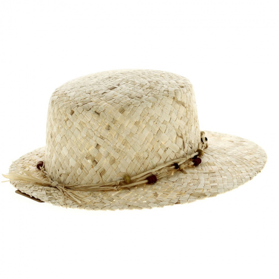 Sandrine Natural Straw Visor Cap - Traclet Sandrine Natural Straw Visor Cap - Traclet