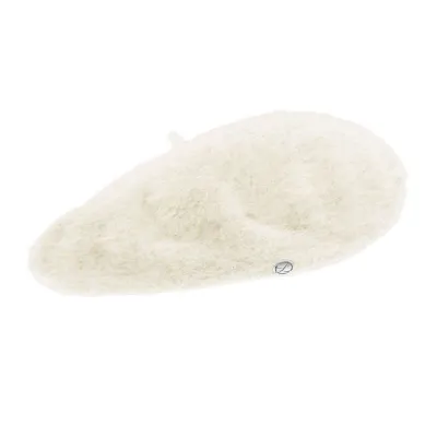 Beret Angora Laulhere Fabrication Française-Traclet naturel Reference : 12565 | Chapellerie Traclet
