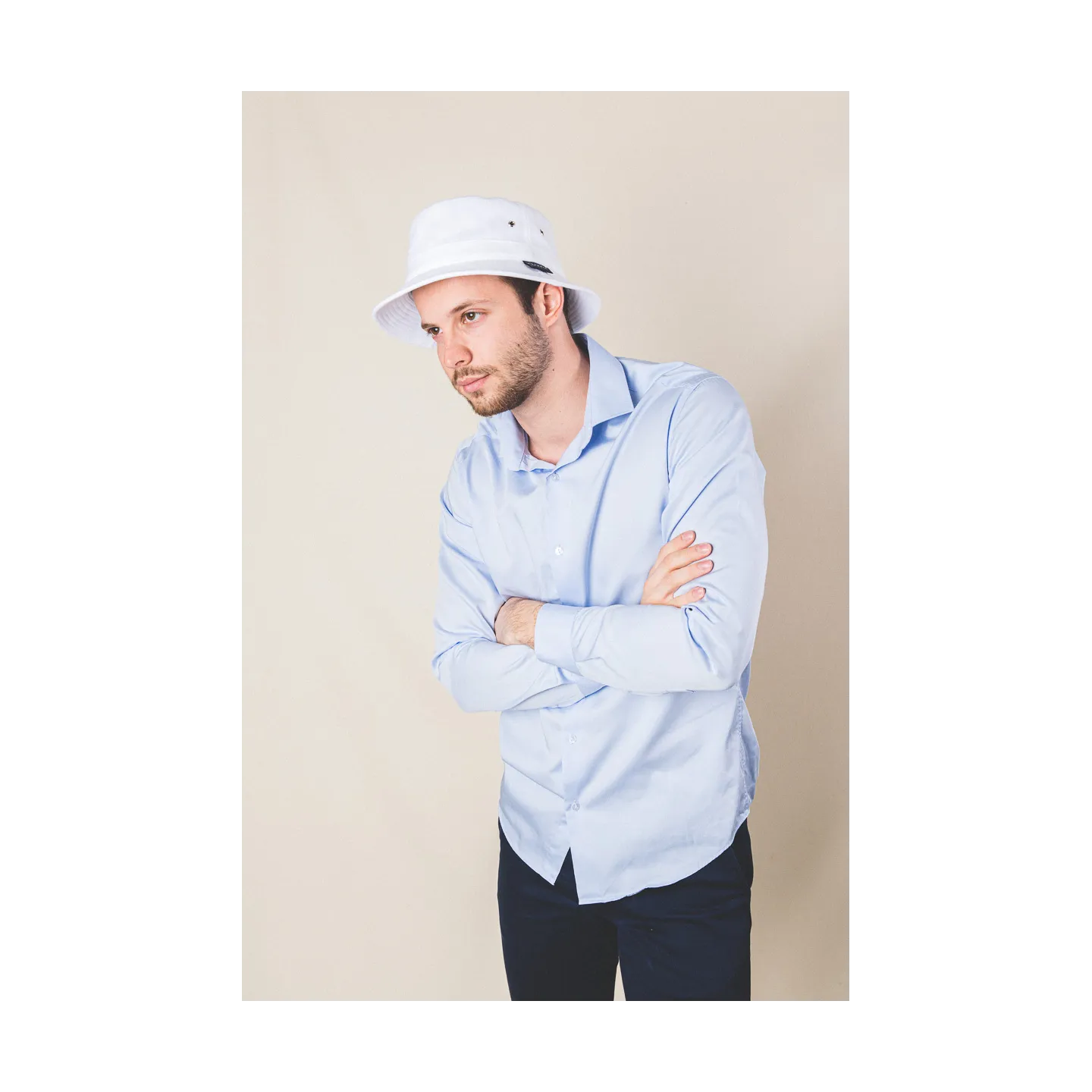 Davos White Cotton Bucket Hat - Crambes Reference: 11999 | Traclet Hat Shop