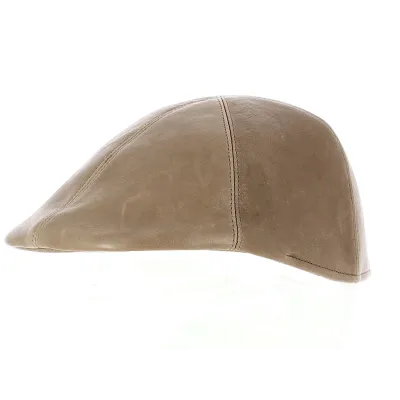 Casquette bombée Bagnola Cuir Marron- Traclet Reference : 5588 | Chapellerie Traclet