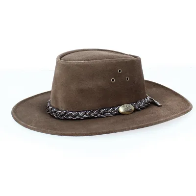Chapeau Cuir Wallaroo Marron  - Jacaru