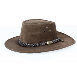Wallaroo Brown Leather Hat - Jacaru