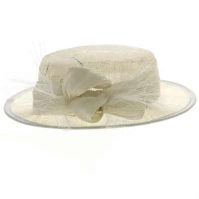 White Carmen Ceremony Hat - Traclet Reference: 12584 | Traclet Millinery