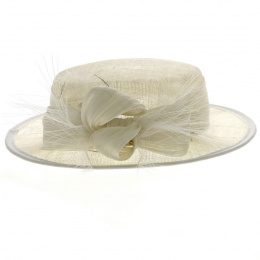 Carmen White Ceremony Hat - Traclet