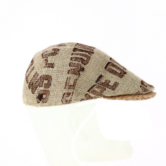 Brasília Duck Bill Cap Beige Jute Fabric - Traclet