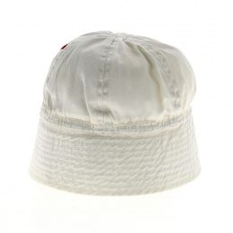 Little White Cotton Sailor Bucket Hat for Kids - Traclet