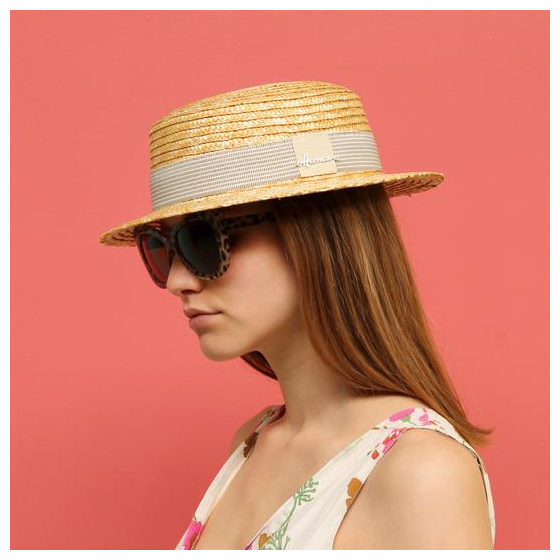 Natural Straw Boater Hat Benson - HERMAN Natural Straw Boater Hat Benson - HERMAN