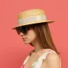 Canotier Paille Naturelle Benson - HERMAN Reference : 931 | Chapellerie Traclet