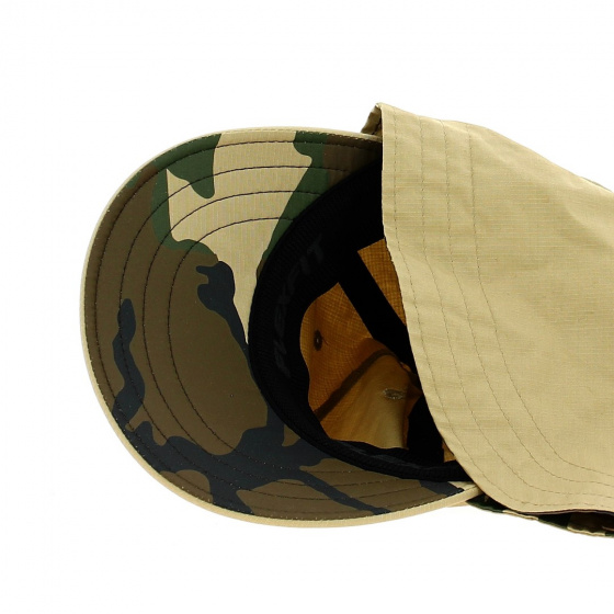 Kern Neck Guard Cap Khaki & Camouflage - Brixton