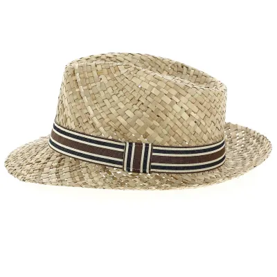 Chapeau Fedora Dan Paille Naturelle - Traclet Reference : 12643 | Chapellerie Traclet