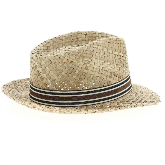 Dan Natural Straw Fedora Hat - Traclet Dan Natural Straw Fedora Hat - Traclet