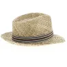 Chapeau Fedora Dan Paille Naturelle - Traclet Reference : 12643 | Chapellerie Traclet