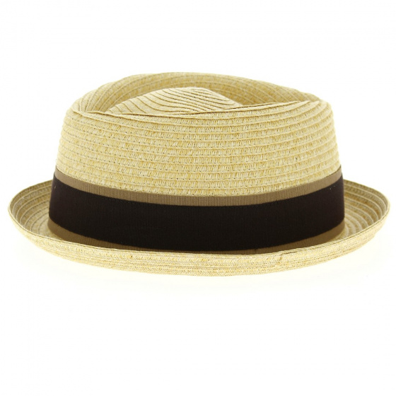 Natural Paper Indian Wells PorkPie Hat - Traclet Natural Paper Indian Wells PorkPie Hat - Traclet